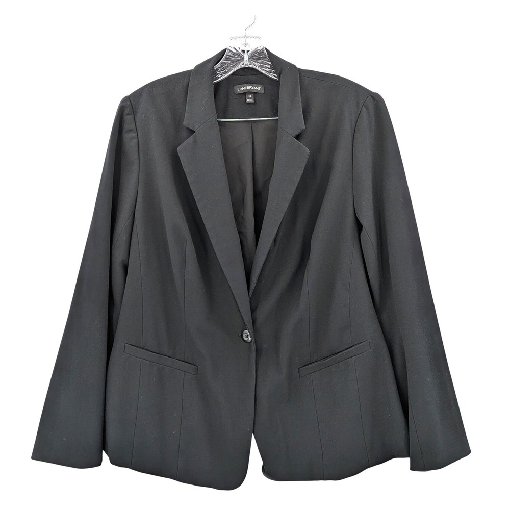 Lane Bryant Black Stretch Blazer Size 20 Career Workwear Office Plus‎ Size